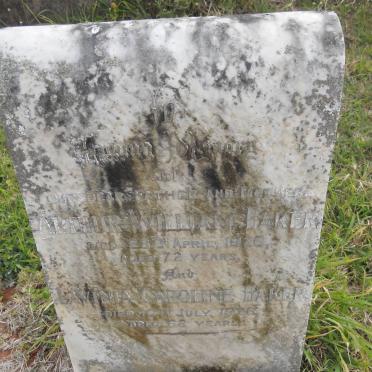 BAKER Arthur William -1926 &amp; Lavinia Caroline -1926