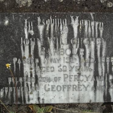 BARBOUR John Willoughby -1966