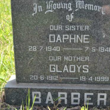 BARBER Gladys -1912-1999 :: BARBER Daphne 1940-1941