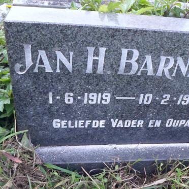 BARNARD Jan H. 1919-1991
