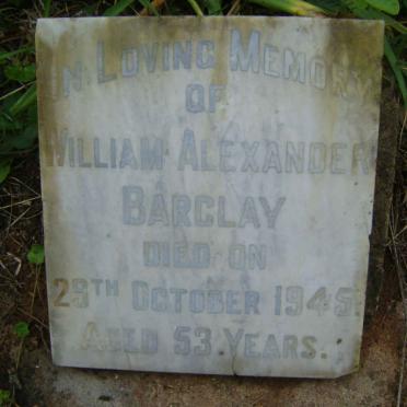 BARCLAY William Alexander -1945