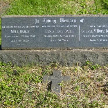 BAILIE Denis Hope -1985 &amp; Nell -1992 :: BAILIE Cheryl V. Hope -1965