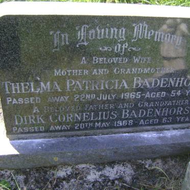 BADENHORST Dirk Cornelius -1968 &amp; Thelma Patricia -1965 :: BADENHORST Richard John -1946 