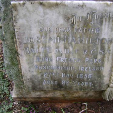 BALFE Joseph Hamilton 1856-1939 &amp; Agnes 1868-1951