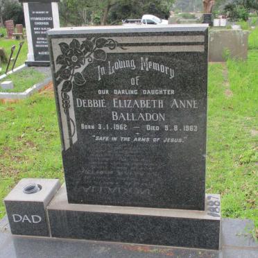 BALLADON Arthur Raymond 1938-1999 :: BALLADON Debbie Elizabeth Anne 1962-1963