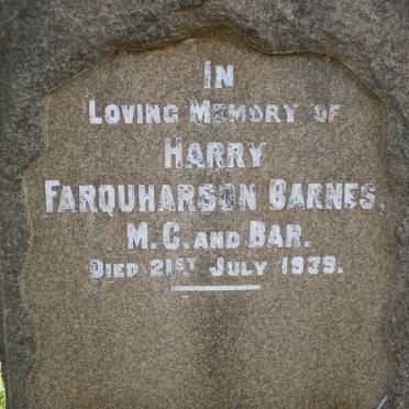 BARNES Harry Farquharson -1939