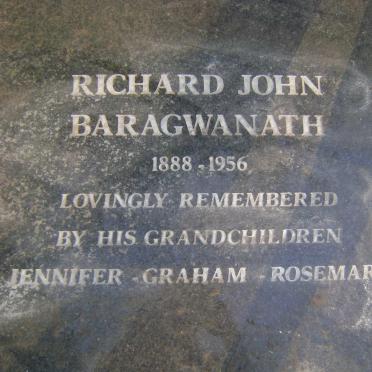 BARAGWANATH Richard John 1888-1956
