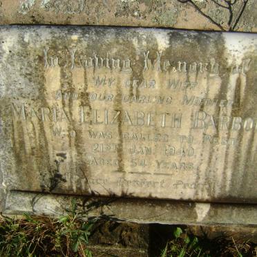 BARBOUR Maria Elizabeth -1940