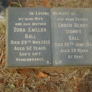 BALL Enoch Henry -1953 &amp; Dora Emelda -1950