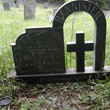 BANNISTER Mavis Helene 1928-1985 :: BANNISTER Henry &amp; Wilhelmina