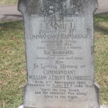 BAINBRIDGE  William James Court 1863-1932 &amp; Emmie  -1924