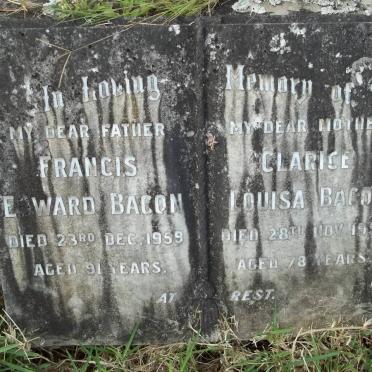 BACON Francis E. Ward -1959 &amp; Clarice Louisa -1959