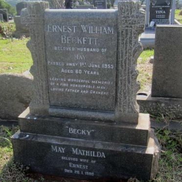 BECKETT Ernest William -1959 &amp; May Mathilda -1990