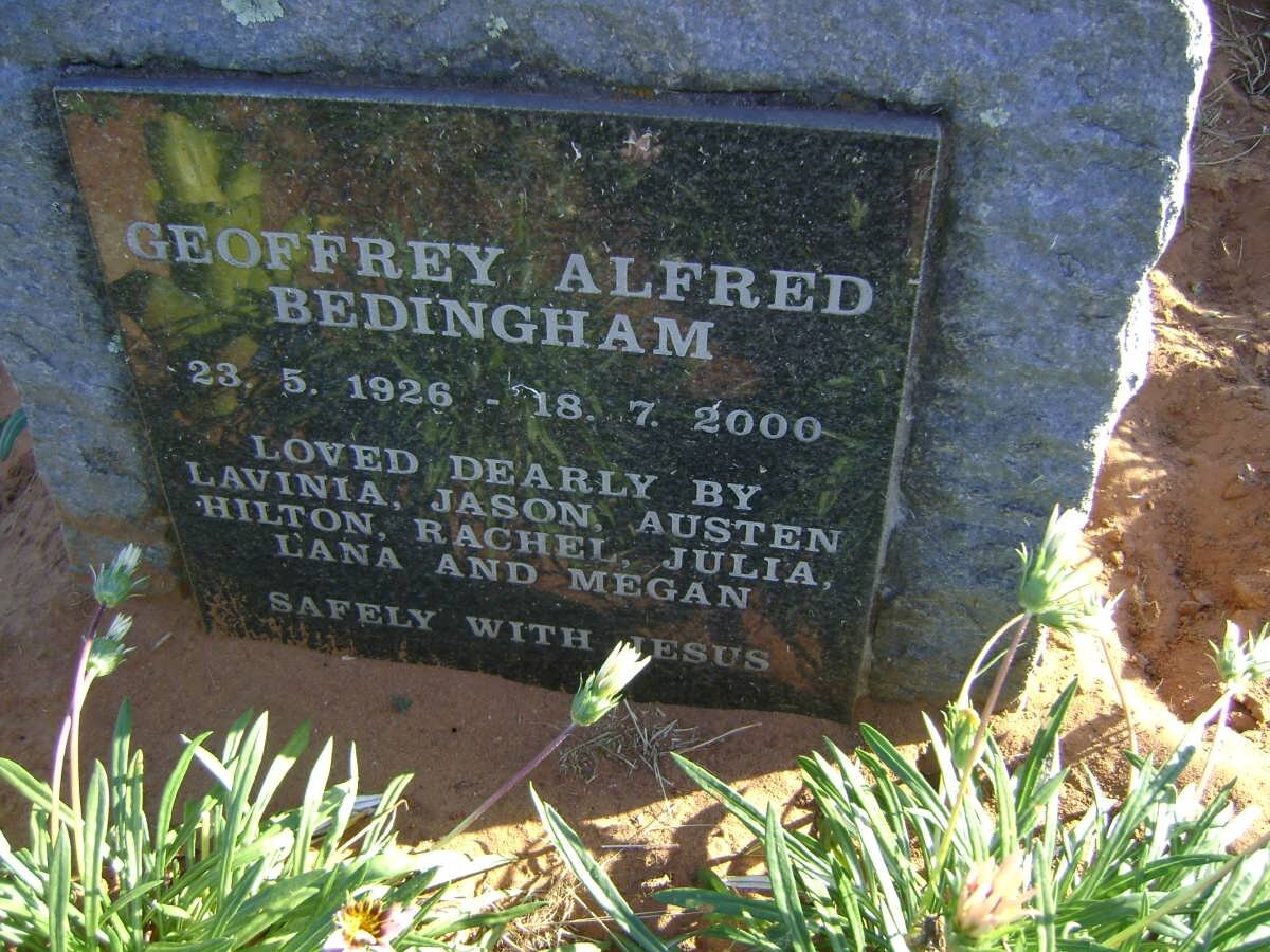 BEDINGHAM Geoffrey Alfred 1926-2000