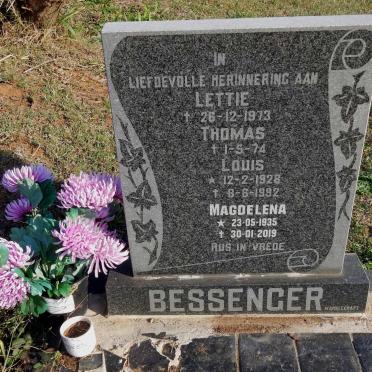 BESSENGER Lettie -1973 :: Thomas -1974 :: Louis 1928-1992 :: Magdelena 1935-2019