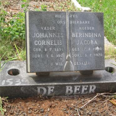 BEER Johannes Cornelis, de 1899-1961 &amp; Berindina Jacoba 1900-1976