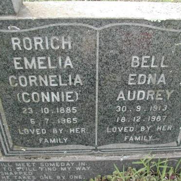 BELL William John 1964-1990 :: BELL Edna Audrey 1913-1987 :: RORICH Emelia Cornelia 1885-1965 