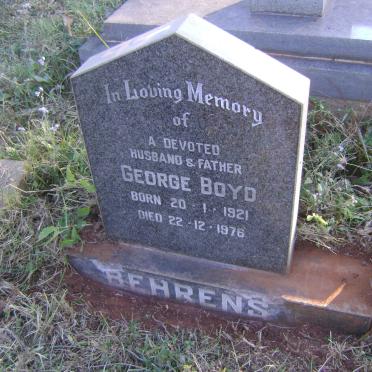 BEHRENS George Boyd 1921-1976