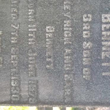 BENNETT David Percival 1879-1930 