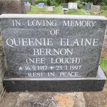 BERNON  Queenie Elaine nee LOUCH 1917-1997