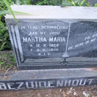 BEZUIDENHOUT Martha Maria 1923-1985