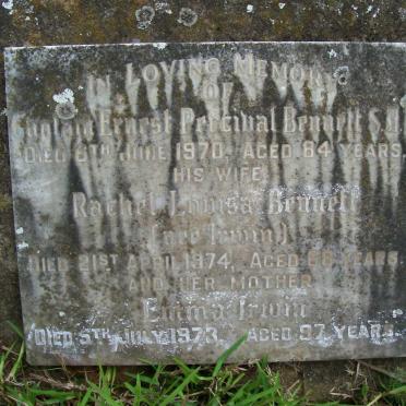 BENNETT Ernest Percival S.H.P. -1970 &amp; Rachel Louisa IRWIN -1974 :: IRWIN Emma -1973