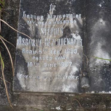 BEZUIDENHOUT Stephen Osborne 1899-1937