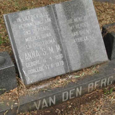 BERG Anna S.M.M., van den 1890-1978