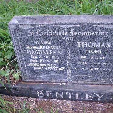 BENTLEY Thomas 1917-1998 &amp; Magdalena 1915-1987