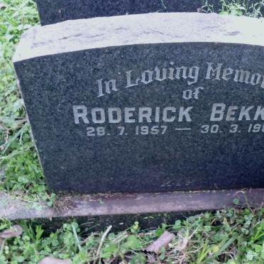 BEKKER Roderick 1957-1984