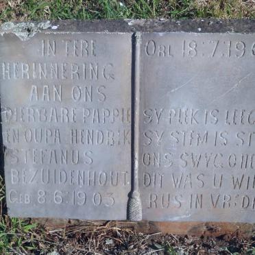 BEZUIDENHOUT Hendrik Stefanus 1903-1963