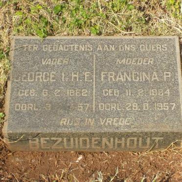 BEZUIDENHOUT George I.H.F. 1862-1957 &amp; Francina P. 1884-1957