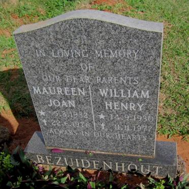 BEZUIDENHOUT William Henry 1930-1977 &amp; Maureen Joan 1932-1976