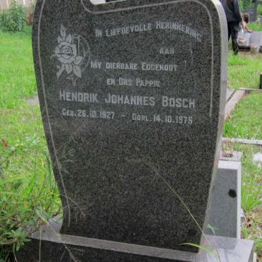 BOSCH Hendrik Johannes 1927-1975