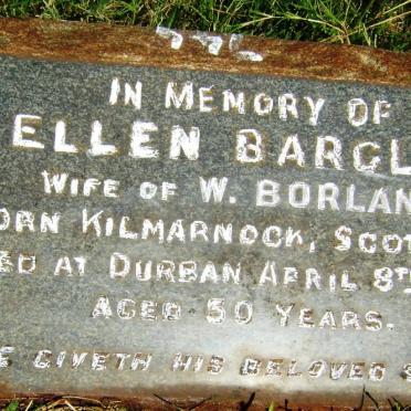 BORLAND Ellen nee BARCLAY -1927