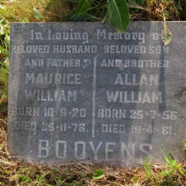 BOOYENS Maurice William 1920-1976 :: BOOYENS Allan William 1956-1961