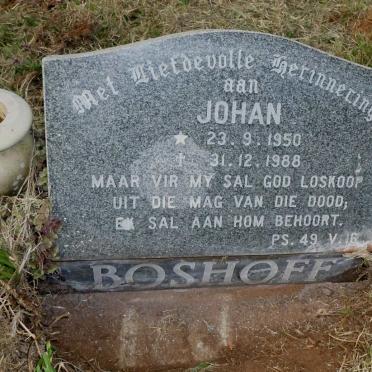 BOSHOFF Johan 1950-1988