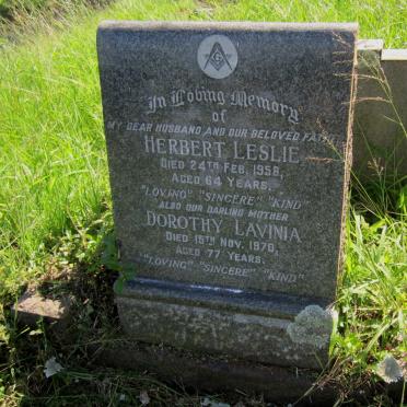 BOVEY Herbert Leslie -1958 &amp; Dorothy Lavinia -1970