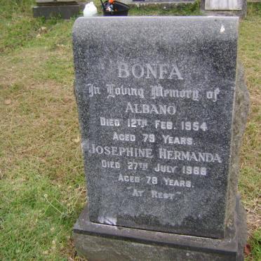 BONFA Albano -1954 &amp; Josephine Hermanda -1966
