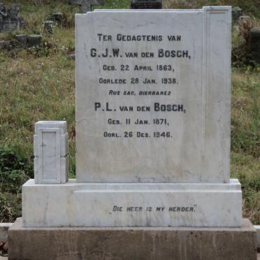 BOSCH George Jean Willem, van den 1863-1938 &amp; Paulina Lavina BESTER 1871-1946