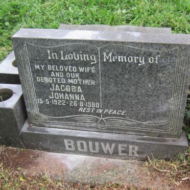 BOUWER Jacoba Johanna 1922-1980
