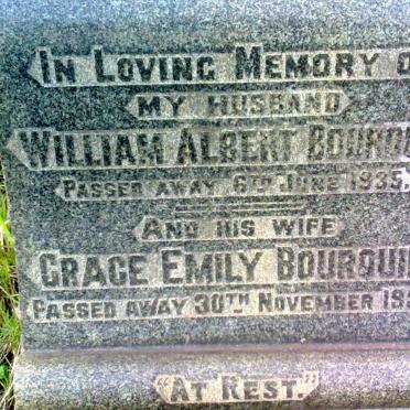 BOURQUIN William Albert -1935 &amp; Grace Emily -1950