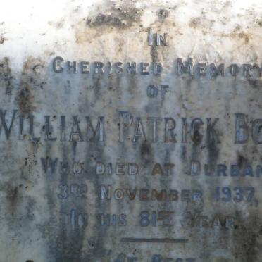 BOWEN William Patrick -1937 &amp; Harriet -1947