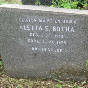 BOTHA Aletta E. 1913-1975