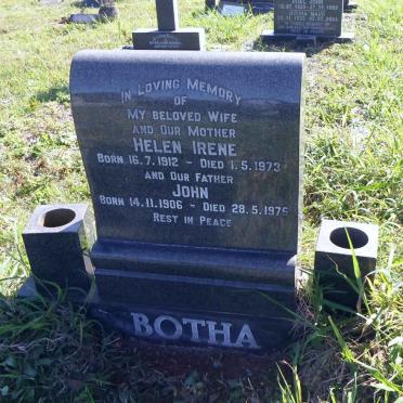 BOTHA John 1906-1975 &amp; Helen Irene 1912-1973