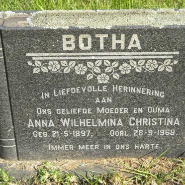 BOTHA Anna Wilhelmina Christina 1897-1969
