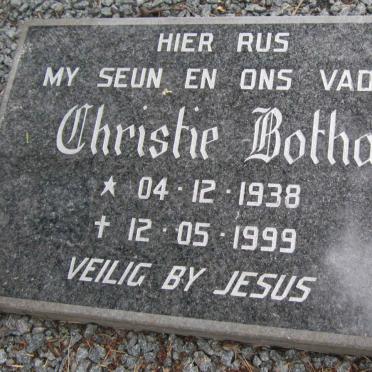 BOTHA Christie 1938-1999 &amp; Elna 1942-1975