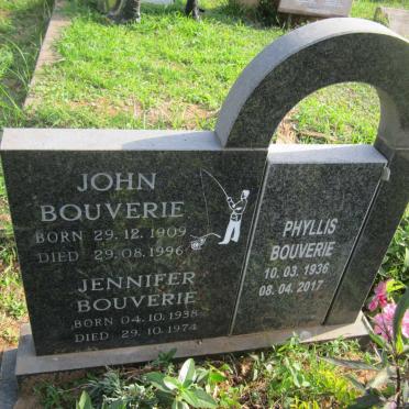 BOUVERIE John 1909-1996 :: BOUVERIE Jennifer 1938-1974 :: BOUVERIE Phyllis 1936-2017