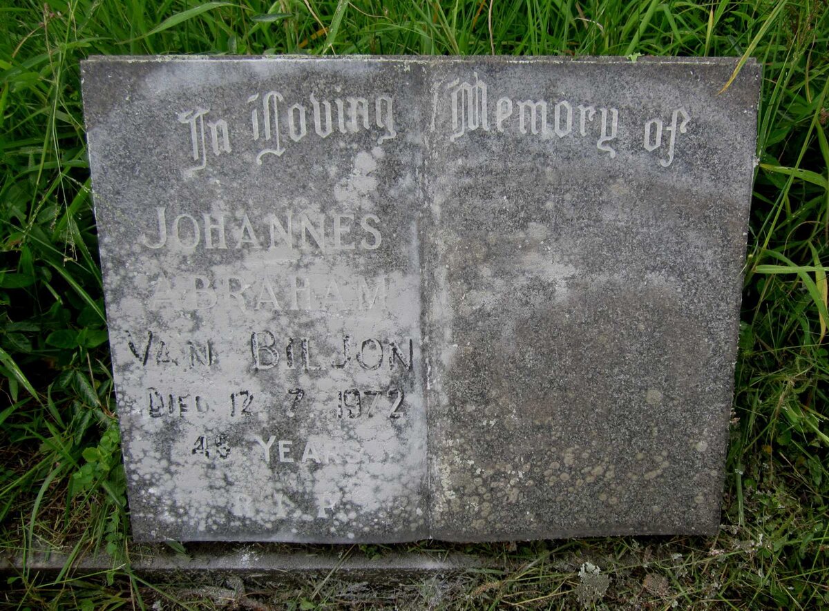 BILJON Johannes Abraham, van -1972