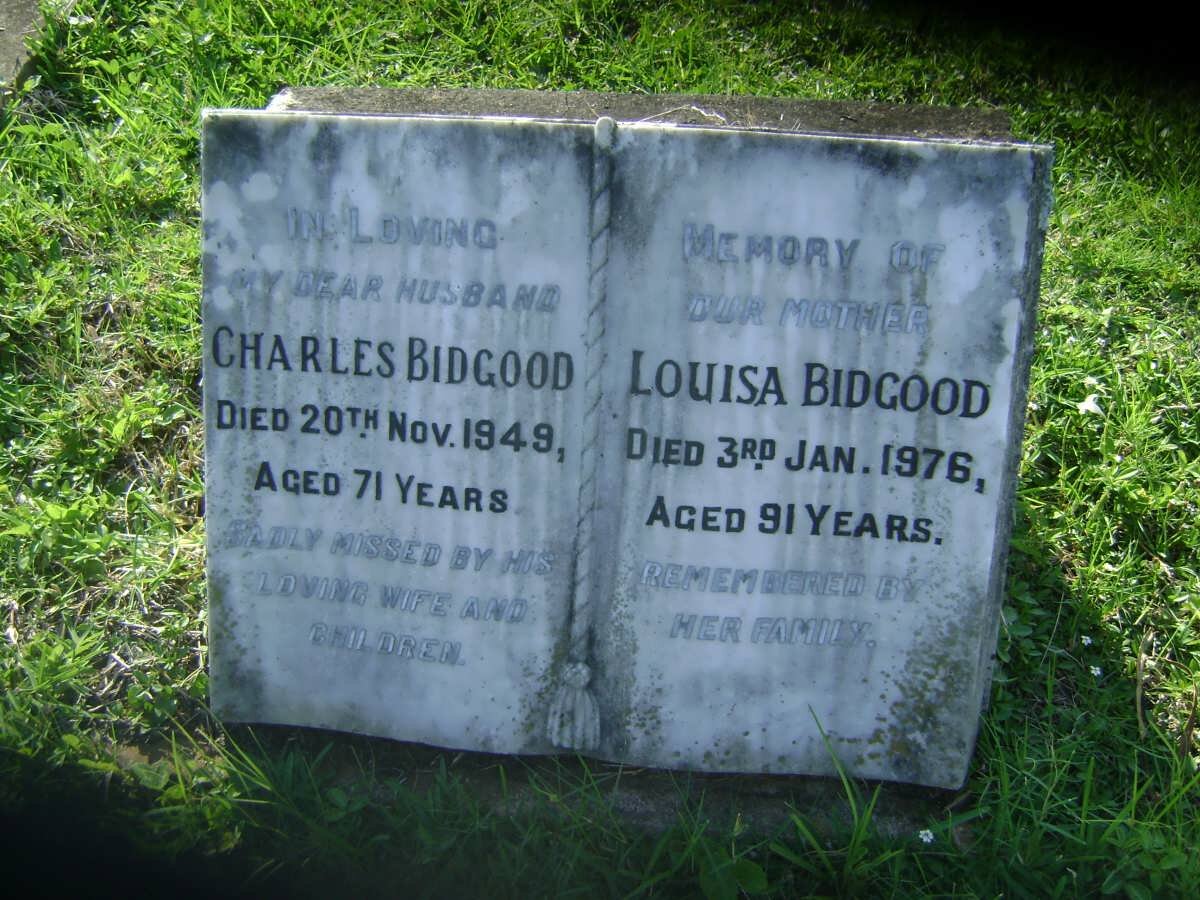 BIDGOOD Charles -1949 &amp; Louisa -1976